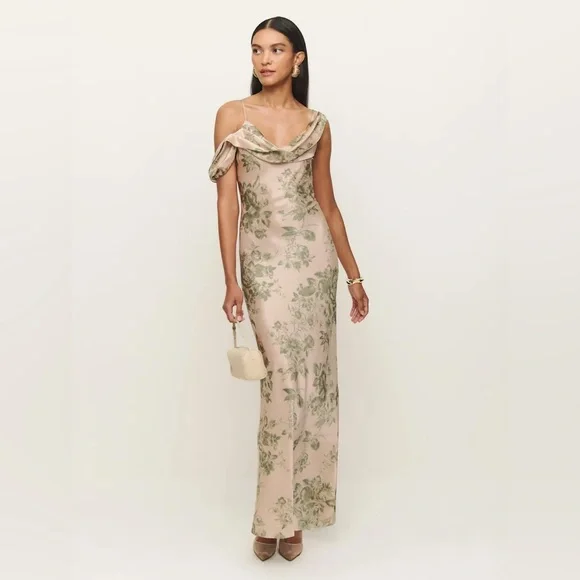 Reformation Ronda Silk Dress - Symphonic (Size 0) (NWT) - MSRP $498 - Picture 2 of 11